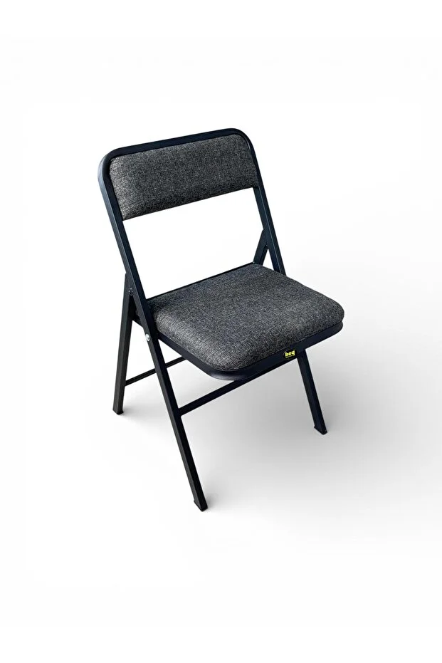 Katlanır Kamp Sandalyesi Piknik Sandalyesi Keten Gri Kumaş 4'lü